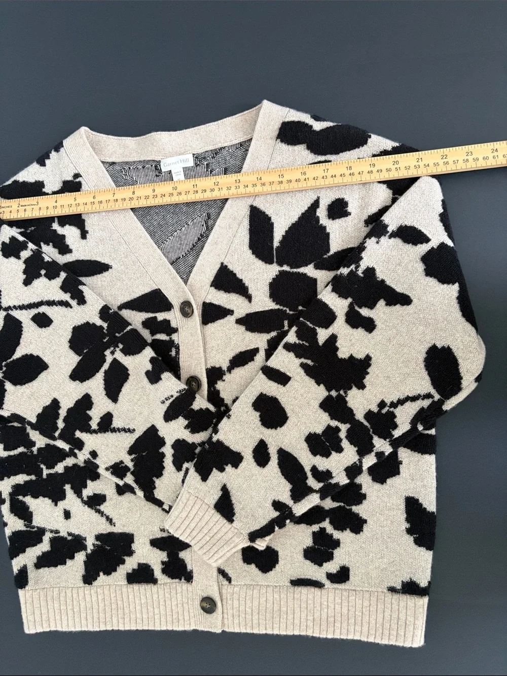 Garnet Hill Irish 100% Cashmere Cardigan - Picture 9 of 10